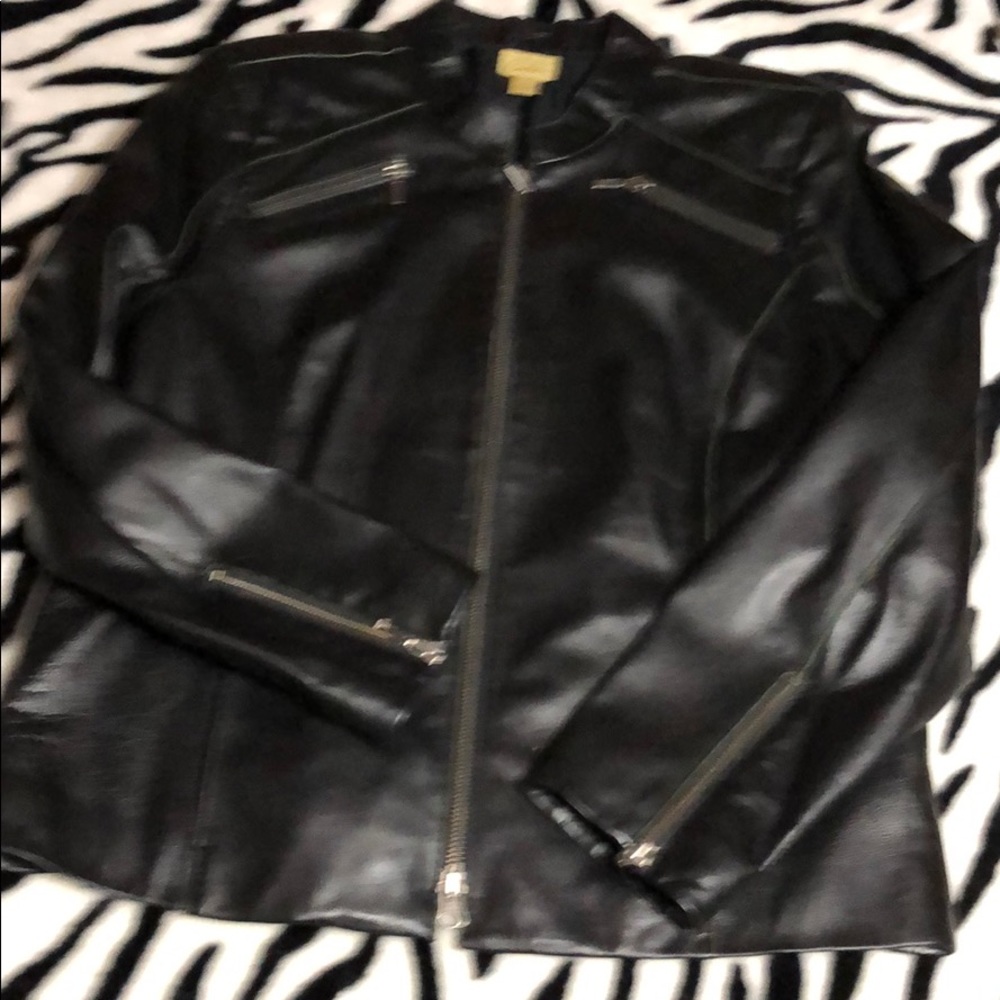 Caslon Genuine Leather Jacket Size L Black